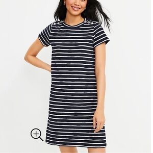 NWT LOFT Striped Sailor Tee Dress